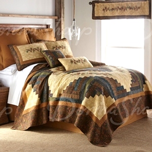 Cabin Raising Pine Cone Quilt
